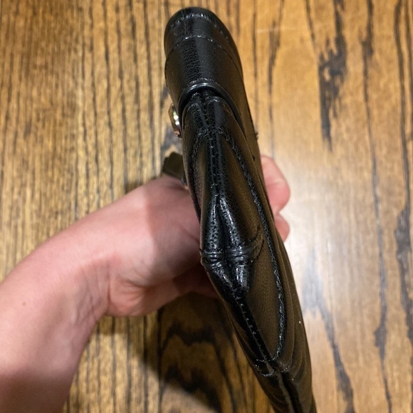 Express Black Faux Leather Wristlet EUC - Picture 9 of 13